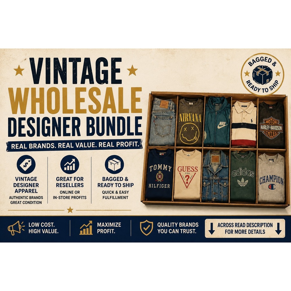 $750 Value Bulk Clothing, High End Reseller Bundle, Mix Box, Surprise ,VTG,Y2K